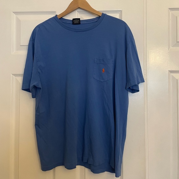 Men’s Polo T-Shirt. Color is Blue. Size Large - Picture 1 of 4